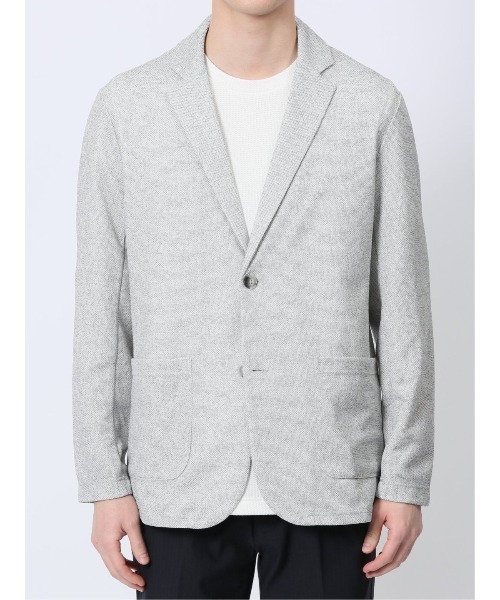 TAKA-Q（タカキュー）の「【ウォッシャブル】タカキュー ドビーメッシュ 2ボタン ジャケット（カーディガン/ボレロ・メンズ・ブルー/ネイビー/ライトグレー・MEDIUM/LARGE/X-LARGE）」の7枚目の写真