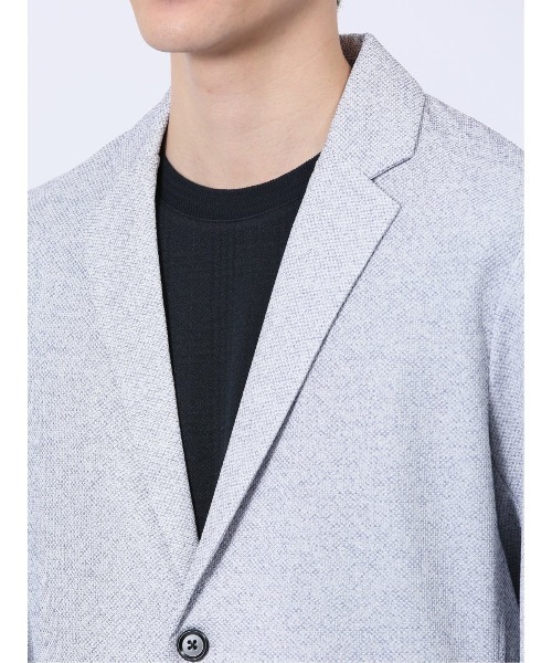 TAKA-Q（タカキュー）の「【ウォッシャブル】タカキュー ドビーメッシュ 2ボタン ジャケット（カーディガン/ボレロ・メンズ・ブルー/ネイビー/ライトグレー・MEDIUM/LARGE/X-LARGE）」の22枚目の写真