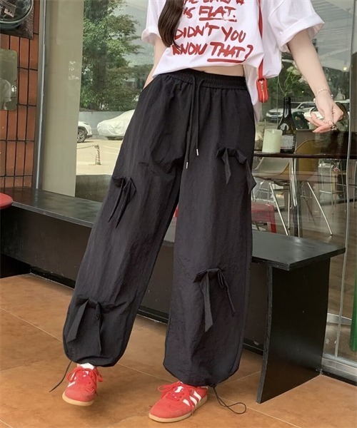Dream garden(ドリームガーデン)の「リボンデザイン2WAYパンツ(その他パンツ・レディース・ブラック/ホワイト/カーキ/グレー・S/M/L/XL/3XL/2XL)」の16枚目の写真