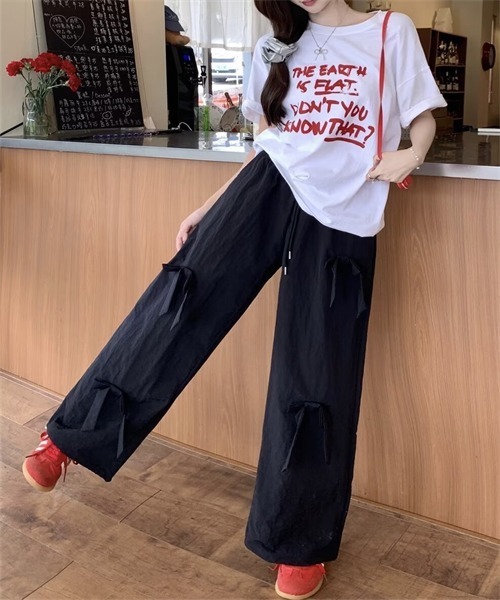 Dream garden(ドリームガーデン)の「リボンデザイン2WAYパンツ(その他パンツ・レディース・ブラック/ホワイト/カーキ/グレー・S/M/L/XL/3XL/2XL)」の18枚目の写真