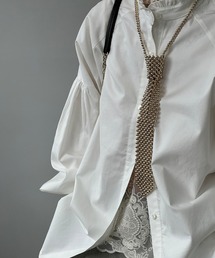 メタルビーズ タイネックレス cha25s008