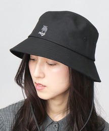 moz（モズ）の「あご紐付き リネン混 綿麻 バケットハット（ハット）」