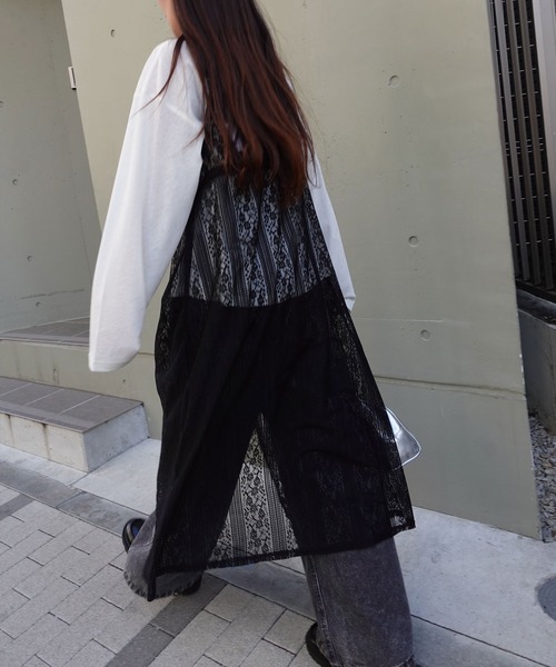 CORNERS（コーナーズ）の「レースキャミワンピース（ワンピース・レディース・ブラック/オフホワイト/ライトベージュ/ブルー・M）」の18枚目の写真