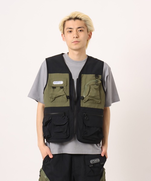 atmos(アトモス)の「atmos Utility Vest / アトモス ユーティリティ ベスト(ベスト・メンズ・ブラック/ベージュ・M/L/XL)」の16枚目の写真