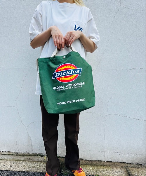 Dickies（ディッキーズ）の「Dickies / DK LOGO PRINT TOTE BAG / 80976400（トートバッグ・レディース・ワインレッド/グリーン/ネイビー/ブラック・ONESIZE）」の9枚目の写真