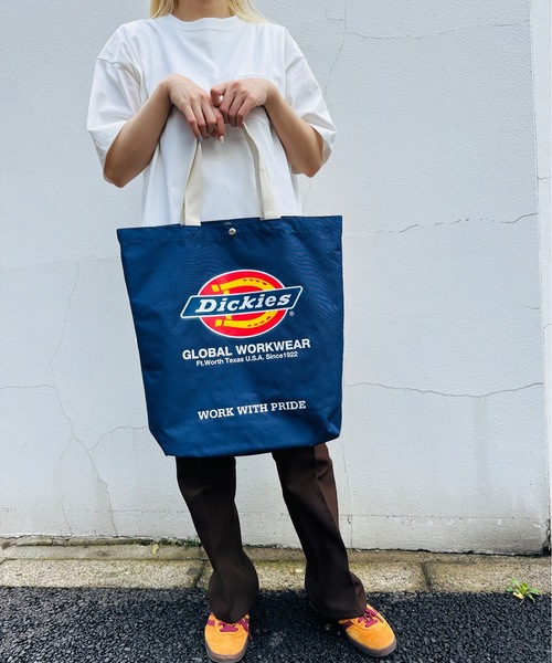 Dickies（ディッキーズ）の「Dickies / DK LOGO PRINT TOTE BAG / 80976400（トートバッグ・レディース・ワインレッド/グリーン/ネイビー/ブラック・ONESIZE）」の10枚目の写真
