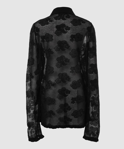 セール】LONG SLEEVE BOXY CARDIGAN WITH BUTTON CLOSURE