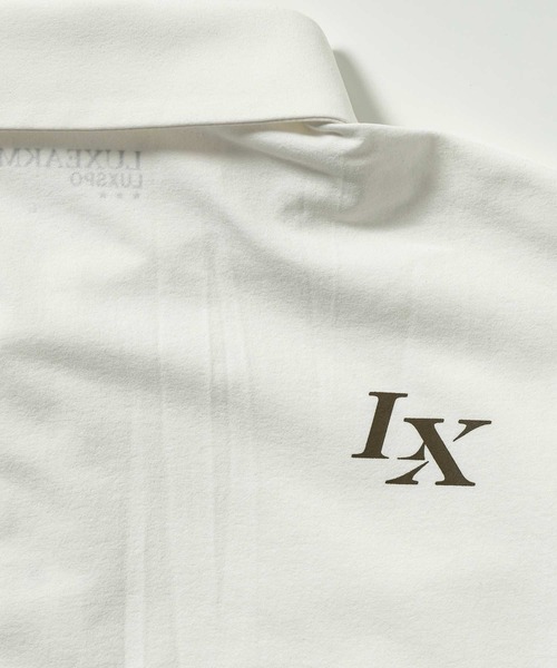 LUXEAKMPLUS(リュクスエイケイエムプラス)の「LUXEAKMPLUS(リュクスエイケイエムプラス)ゴルフ ヘムロゴ 半袖ポロシャツ(吸水速乾 / UVカット)(ポロシャツ・メンズ・カーキ/ホワイト/ブラック・S/M/L/XL/XXL)」の9枚目の写真