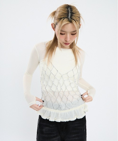 Clum(クルム)の「裾フリルシアーカットソー(Tシャツ/カットソー・レディース・キナリ/グレー/ブラウン・SMALL/MEDIUM)」の18枚目の写真