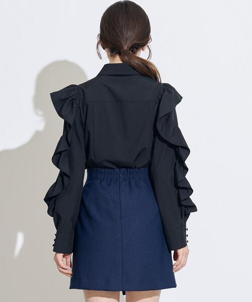 SWINGLE（スウィングル）の「ラップ風セミフレアミニスカート（スカート・レディース・ネイビー/ブラック/ブルー・SMALL/MEDIUM）」の19枚目の写真