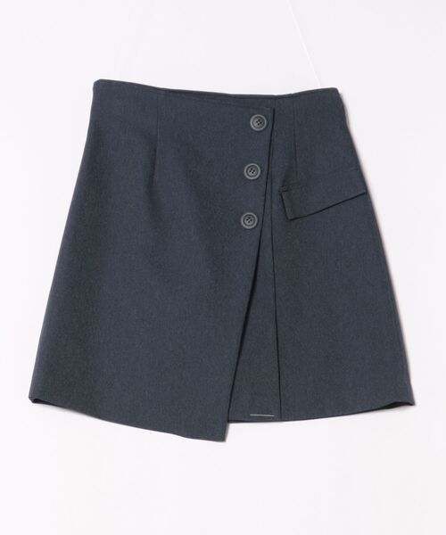 SWINGLE（スウィングル）の「ラップ風セミフレアミニスカート（スカート・レディース・ネイビー/ブラック/ブルー・SMALL/MEDIUM）」の16枚目の写真
