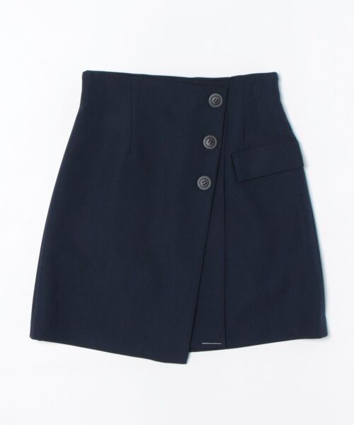 SWINGLE（スウィングル）の「ラップ風セミフレアミニスカート（スカート・レディース・ネイビー/ブラック/ブルー・SMALL/MEDIUM）」の17枚目の写真