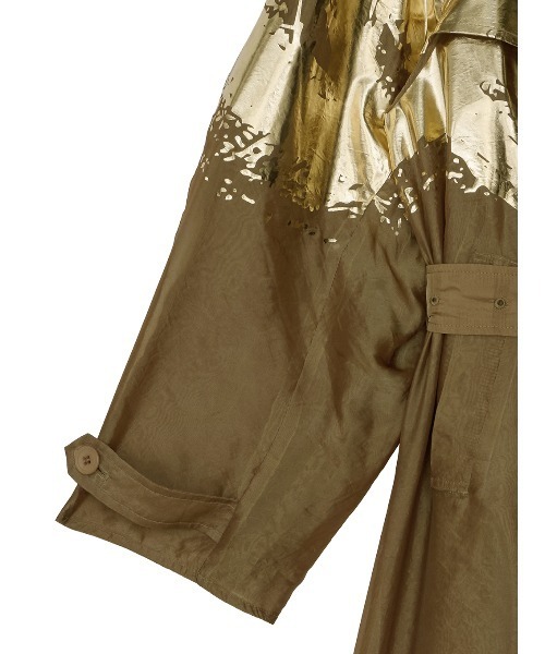 セール】FOIL PAINTING SHEER TRENCH COAT（トレンチコート
