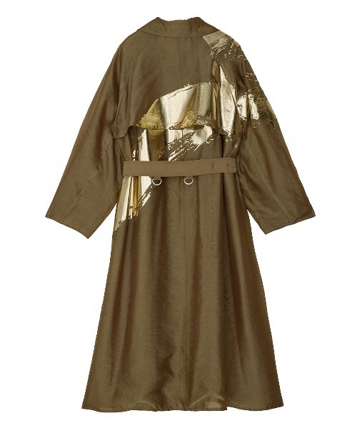 正規品Ameri FOIL PAINTING SHEER TRENCH COAT セール】FOIL PAINTING SHEER TRENCH COAT（トレンチコート