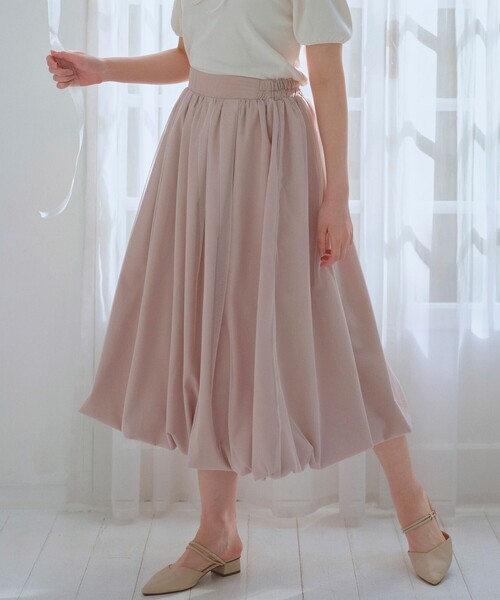 Feroux(フェルゥ)の「チュールレイヤード バルーンスカート(スカート・レディース・ホワイト系/ピンク系・1/2)」の2枚目の写真