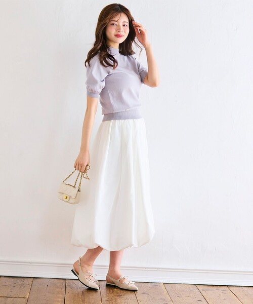 Feroux(フェルゥ)の「チュールレイヤード バルーンスカート(スカート・レディース・ホワイト系/ピンク系・1/2)」の11枚目の写真