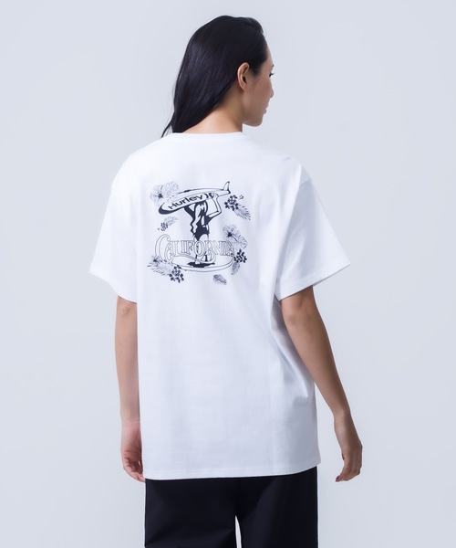 tシャツ 「Hurley/ハーレー」レディースヘビーウェイトTシャツ　バックプリント　オーバーサイズシルエット　CALIFORNIA SURF GIR Hurley tシャツ 「Hurley/ハーレー」レディースヘビーウェイトT
