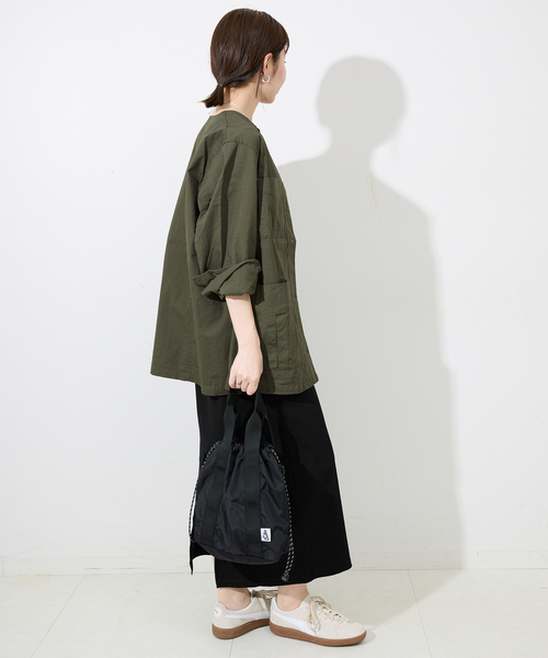 ノーカラーサファリブルゾン ノーカラーサファリブルゾン