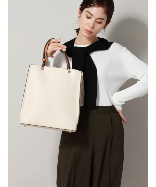 縦型トートバッグ フェイクレザー（トートバッグ）｜SUIT SQUARE