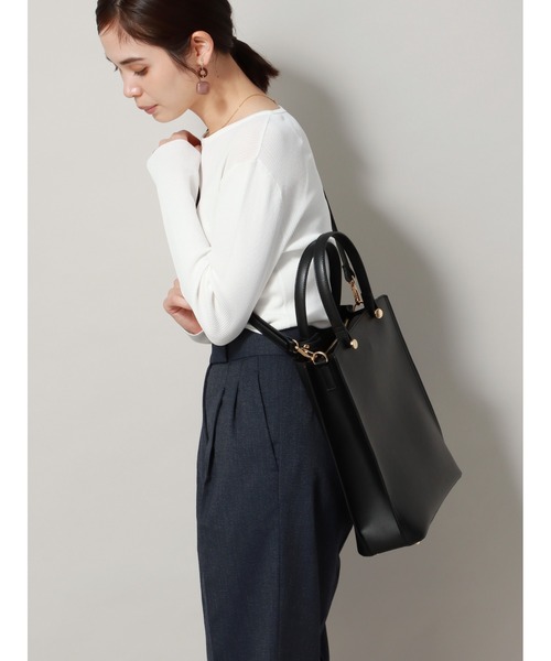 縦型トートバッグ フェイクレザー（トートバッグ）｜SUIT SQUARE