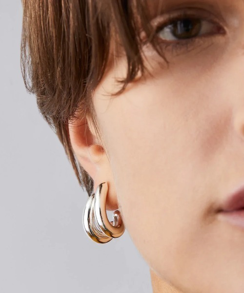 【美品】JENNYBIRD ジェニーバード Florence Hoops Florence Gold Double Hoop Earrings | JENNY BIRD