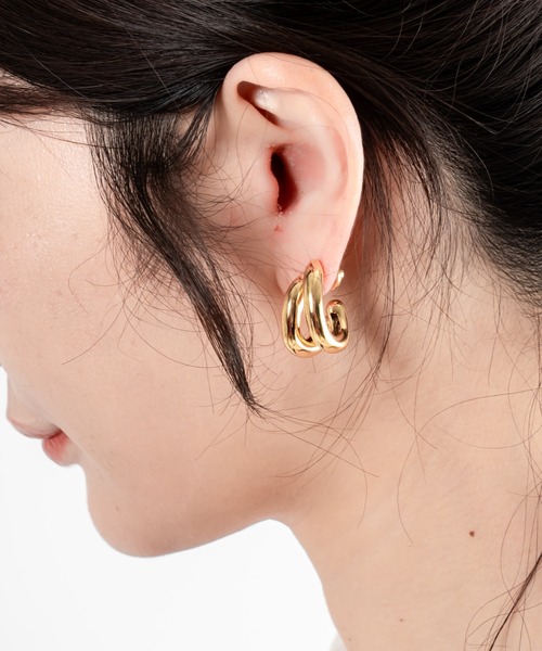 JENNYBIRD（ジェニーバード）の「【JENNY BIRD/ジェニーバード】フープピアス　FLORENCE EARRINGS（ピアス（両耳用）・レディース・シルバー/ゴールド/シルバー×ゴールド・FREE）」の22枚目の写真