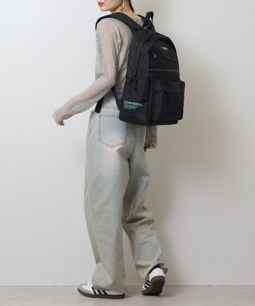 CONVERSE(コンバース)の「CONVERSE ASポリ1P Dパック(バックパック/リュック・レディース・ブラック系その他/ブラック・FREE)」の3枚目の写真