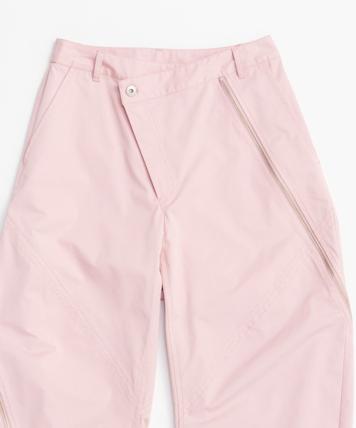メゾンスペシャル Zipper Curve Pants 36 ピンク Asymmetry Zipper Curve Pants/アシンメトリーファスナーカーブ
