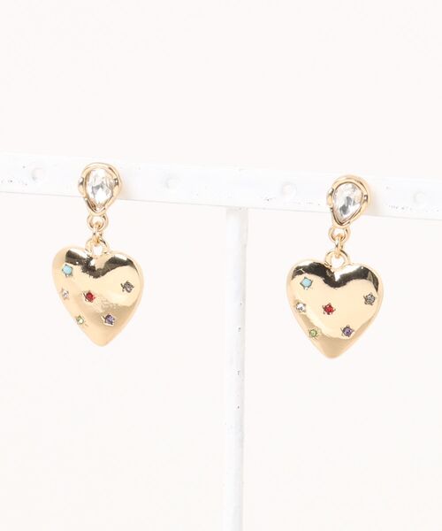 big metal london(ビッグメタルロンドン)の「【金属アレルギー対応】ハートドロップピアス Florence Heart Drop(ピアス(両耳用)・レディース・シルバー/ゴールド・FREE)」の2枚目の写真
