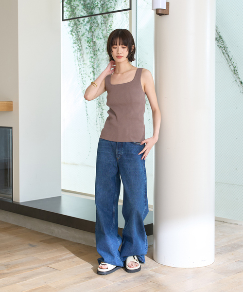 AGOLDE ハイウエスト ワイドレッグ デニム AGOLDE/エーゴールドイー】DAME JEAN NO CUFF ハイライズワイド