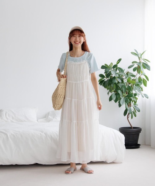 ワンピース flower pleats cami onepiece 10%OFF】pleats cami onepiece～ﾌﾟﾘｰﾂｷｬﾐﾜﾝﾋﾟｰｽ | flower