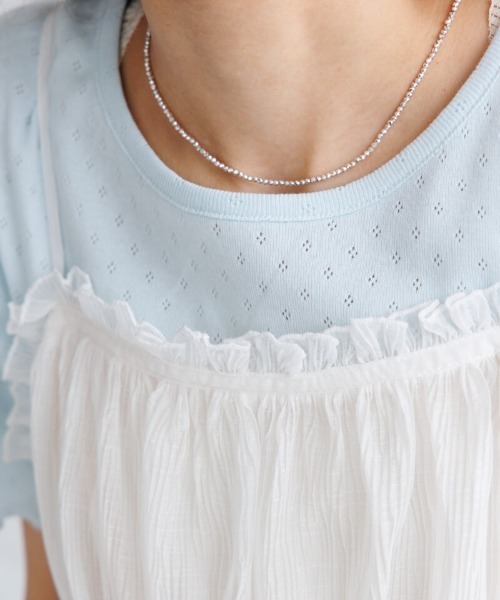 flower(フラワー)の「プリーツキャミワンピース(ワンピース・レディース・アイボリー/ブラック・FREE)」の7枚目の写真