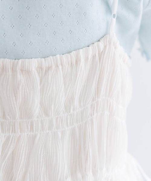 flower(フラワー)の「プリーツキャミワンピース(ワンピース・レディース・アイボリー/ブラック・FREE)」の9枚目の写真