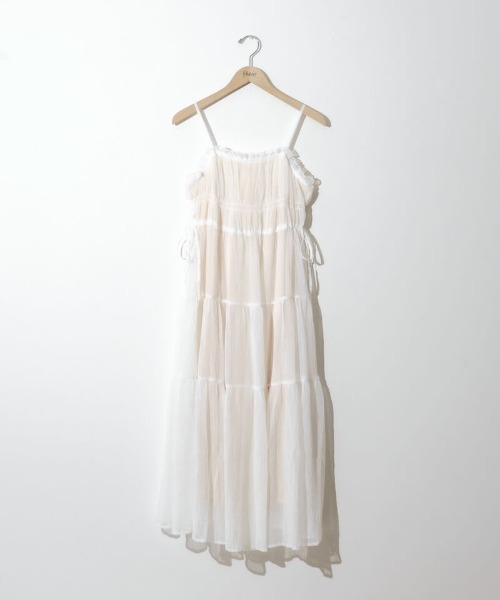 flower(フラワー)の「プリーツキャミワンピース(ワンピース・レディース・アイボリー/ブラック・FREE)」の15枚目の写真