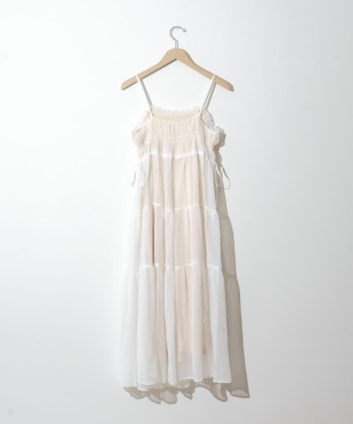 flower(フラワー)の「プリーツキャミワンピース(ワンピース・レディース・アイボリー/ブラック・FREE)」の19枚目の写真