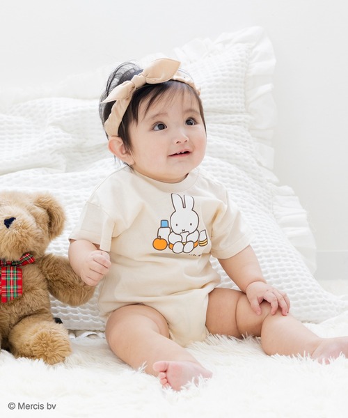 Miffy（ ミッフィー）の「〈ミッフィー〉半袖ロンパース（ロンパース・キッズ・ホワイト/クリーム/ラベンダー/スモークピンク・80ｃｍ/70cm）」の17枚目の写真