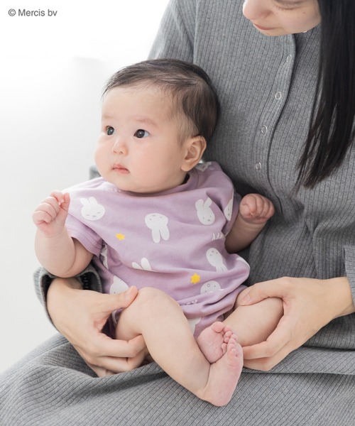 Miffy（ ミッフィー）の「〈ミッフィー〉半袖ロンパース（ロンパース・キッズ・ホワイト/クリーム/ラベンダー/スモークピンク・80ｃｍ/70cm）」の19枚目の写真