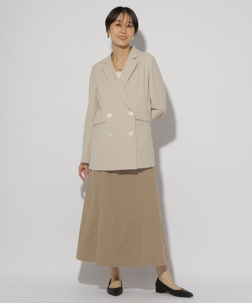 Elura(エルーラ)の「リネンブレンドやわらかスカート≪低身長サイズあり≫/292525(スカート・レディース・ネイビー/カーキ/ライトベージュ/ブラウン系その他・LARGE/MEDIUM)」の10枚目の写真