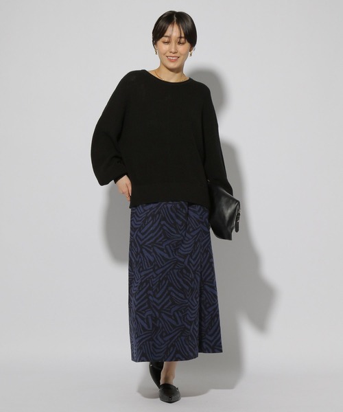 Elura(エルーラ)の「リネンブレンドやわらかスカート≪低身長サイズあり≫/292525(スカート・レディース・ネイビー/カーキ/ライトベージュ/ブラウン系その他・LARGE/MEDIUM)」の7枚目の写真