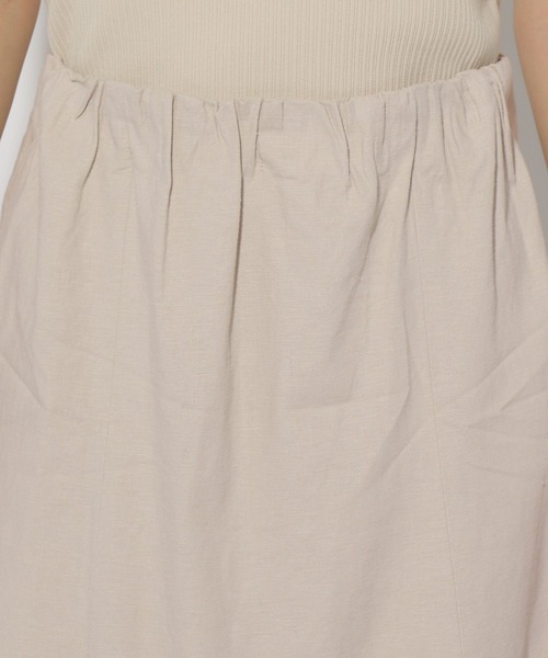 Elura(エルーラ)の「リネンブレンドやわらかスカート≪低身長サイズあり≫/292525(スカート・レディース・ネイビー/カーキ/ライトベージュ/ブラウン系その他・LARGE/MEDIUM)」の18枚目の写真
