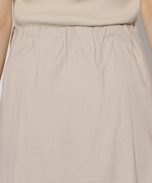 Elura(エルーラ)の「リネンブレンドやわらかスカート≪低身長サイズあり≫/292525(スカート・レディース・ネイビー/カーキ/ライトベージュ/ブラウン系その他・LARGE/MEDIUM)」の16枚目の写真