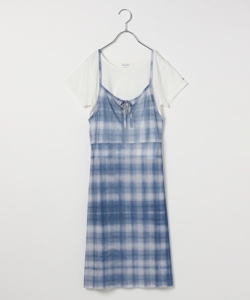 GLOBAL WORK(グローバルワーク)の「シアーチェックワンピースセット/AND YUA ANY/325907(ワンピース・キッズ・グレー/ブルー・SMALL/MEDIUM)」の10枚目の写真