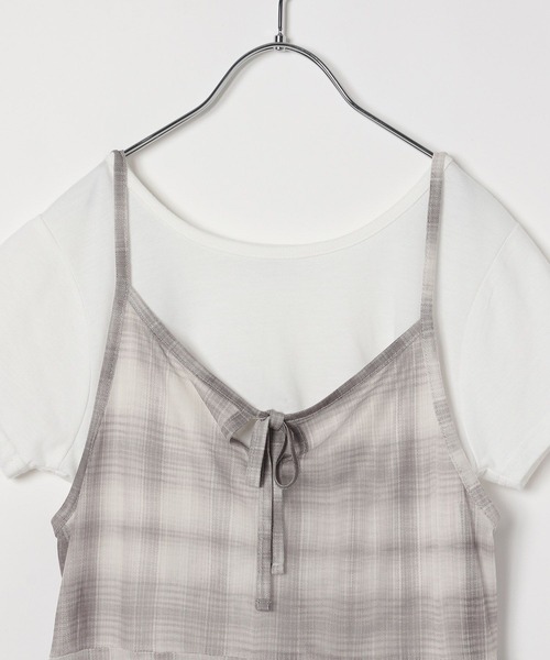 GLOBAL WORK(グローバルワーク)の「シアーチェックワンピースセット/AND YUA ANY/325907(ワンピース・キッズ・グレー/ブルー・SMALL/MEDIUM)」の18枚目の写真