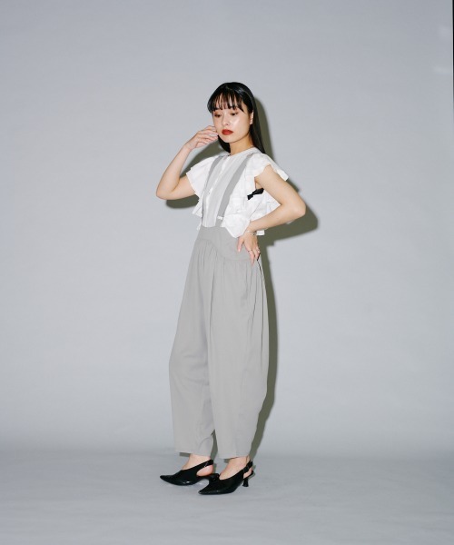terrace(テラス)の「サス付バルーンパンツ(つなぎ/オールインワン・レディース・ブラック/グレー・MEDIUM)」の22枚目の写真