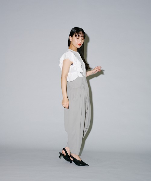 terrace(テラス)の「サス付バルーンパンツ(つなぎ/オールインワン・レディース・ブラック/グレー・MEDIUM)」の19枚目の写真