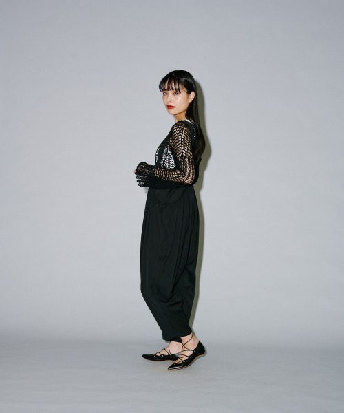 terrace(テラス)の「サス付バルーンパンツ(つなぎ/オールインワン・レディース・ブラック/グレー・MEDIUM)」の13枚目の写真