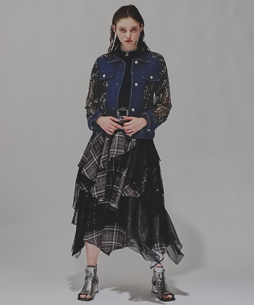 HARE（ハレ）の「デニムレースキリカエブルゾン(HARE)（デニム