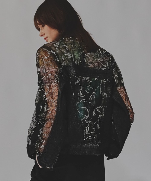 HARE（ハレ）の「デニムレースキリカエブルゾン(HARE)（デニム