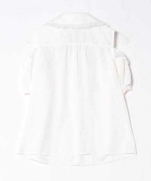 Secret Honey(シークレットハニー)の「オープンショルダーレースラッフル半袖ブラウス(シャツ/ブラウス・レディース・オフホワイト/ブラック・MEDIUM)」の12枚目の写真