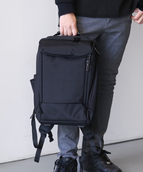 sankyo shokai(サンキョウショウカイ)の「大人のビジネスリュック(バックパック/リュック・メンズ・ネイビー/ブラック・FREE)」の2枚目の写真
